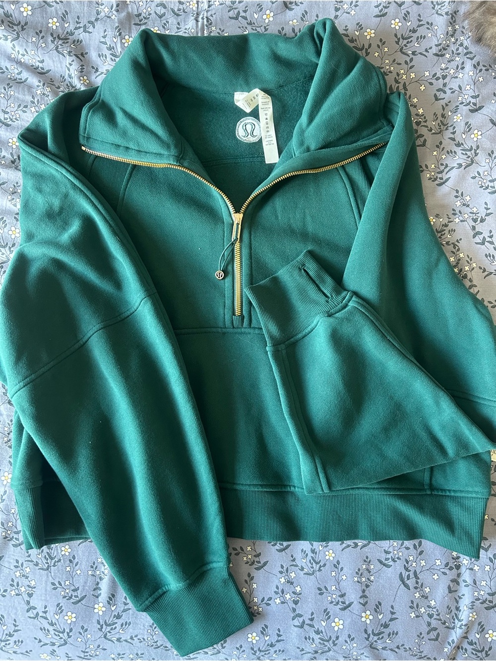 Lululemon Scuba Oversized Half Zip - Limited Edition Storm Teal with Gold Zipper